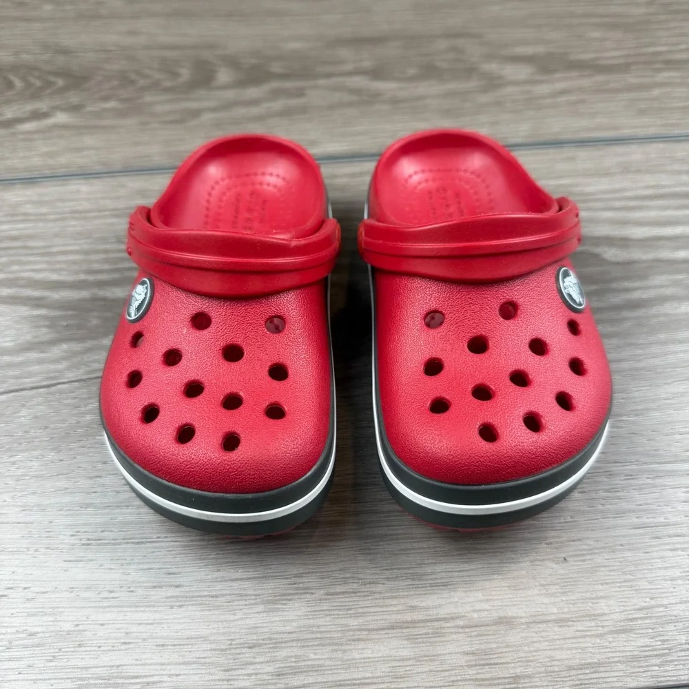 Crocs Kids Clogs Crocband Slip On Red Size 8